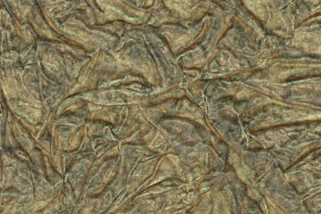 3D rendering- copper metal destroyed. Background bronze
