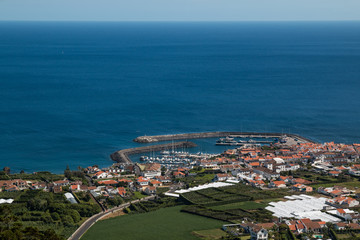 Naklejka na ściany i meble Vila Franca do Campo aerial view, Azores