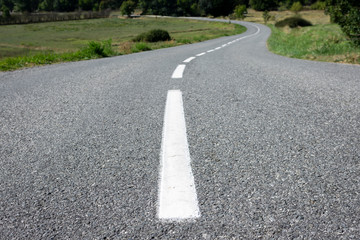 detail of a road at the pyrenees