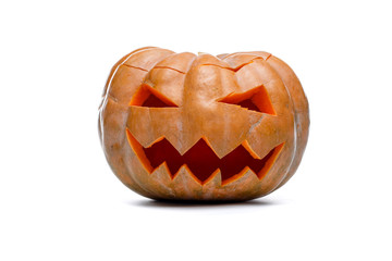 Photo of Halloween Pumpkin. Scary Jack O'Lantern
