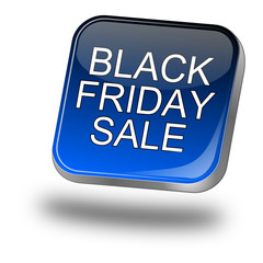 Black Friday Sale button - 3D illustration