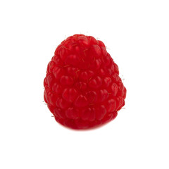 Group of raspberries. Arrangement of red raspberries. Isolated on a white background.