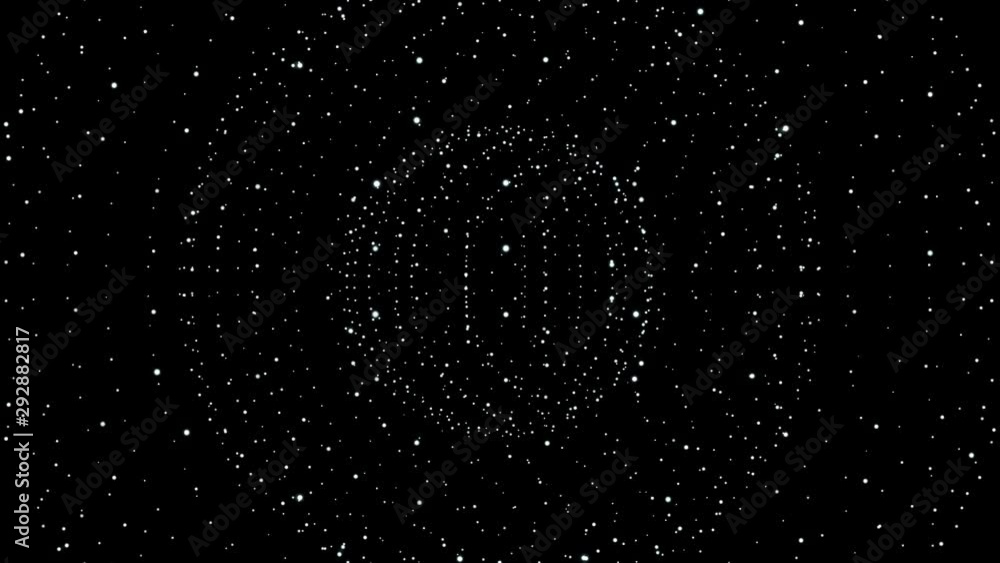 Aufkleber star energy particles explosion, big data circle particle, glowing light animation 3d rendering