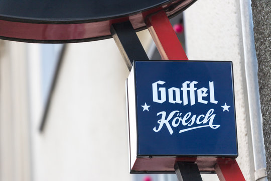 cologne, North Rhine-Westphalia/germany - 09 09 19: gaffel koelsch beer sign in cologne germany
