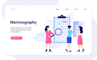 Mammography concept. Breast examination in the clinic