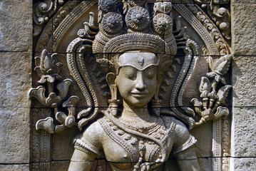 Statue of a woman. Angkor Wat. Cambodia