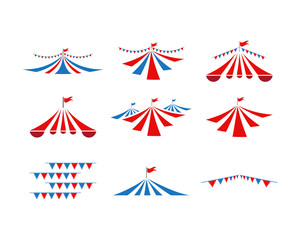 Circus tent collection set graphic design template vector © haris