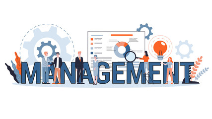 Management concept. Idea of business work with people