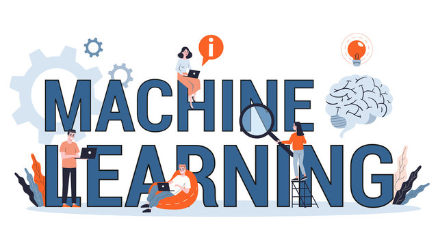 Machine learning concept. Artificial intelligence learning new algorithm
