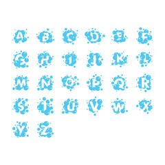 Bubble alphabet collection set graphic design template