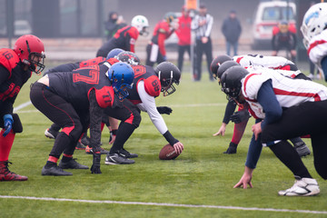 professional american football players ready to start