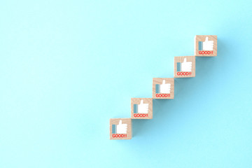 高評価の増加イメージ