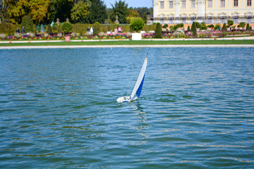 Photo of a wood replica of a sailing boat
