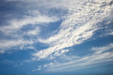 Cirrus white clouds.