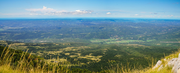 View from the top of Mount Vojak to the northwestern part of the Istrian peninsula