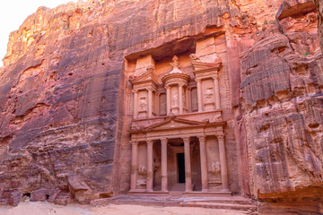 Al Khazneh. It is the treasury in Petra ancient city. Petra is the main attraction of Jordan. Petra...
