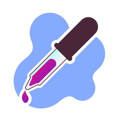 dropper vector illustration. laboratory equipment