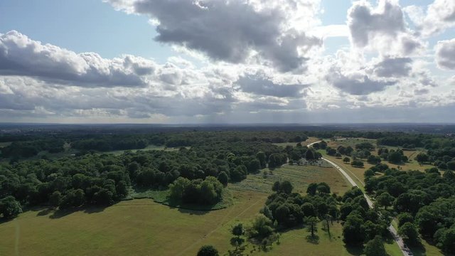 Landscape drone shots, Epping Forest London, UK