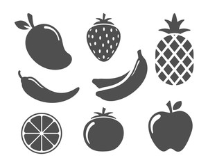 Fruits icon set