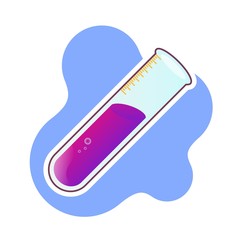 test tube vector illustration. set of laboratory equipment