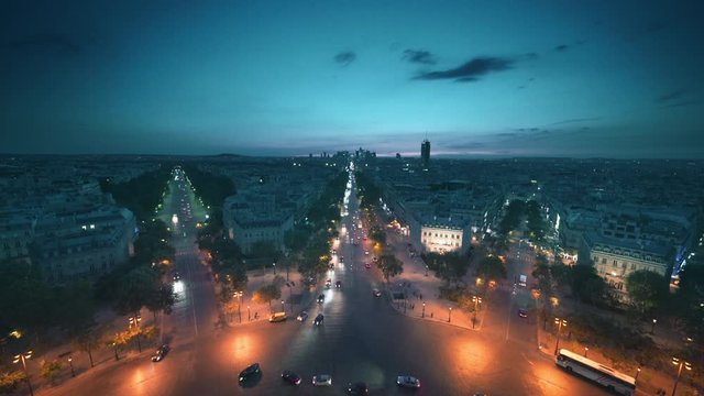 Paris view from Arc de Trimphe, France