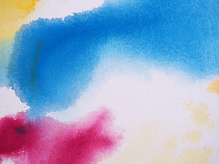 Watercolor painting on paper abstract background