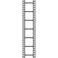 Seamless film strips on transparent background. Vintage cinema and photo tape. Retro film strips. Vector film strip