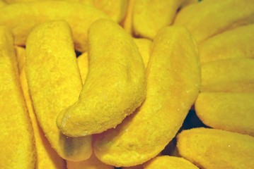 Yellow sugar marshmallow banana candy