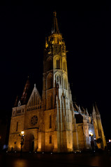 church at night