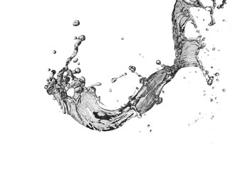 water Splash isolate On White.