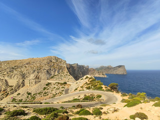 Fototapeta na wymiar Cap de Formentor on Mallorca