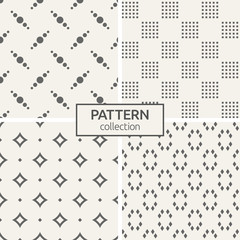 Set of four seamless patterns.