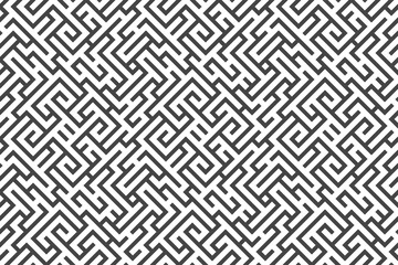 Striped geomitrical illustration. Monochrome trellis. Maze.