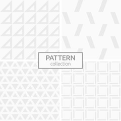 Set of four abstract geometric seamless patterns.