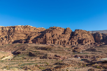 Fototapeta na wymiar Al Habis fortress (Little Petra). Petra, Jordan. Petra is the main attraction of Jordan. Petra is included in the UNESCO heritage list.