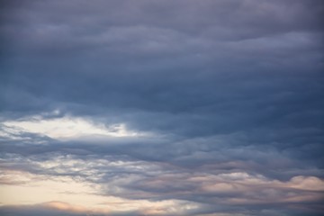 Cloudy sunset sky over the Turkish mountains
