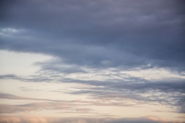 Cloudy sunset sky over the Turkish mountains