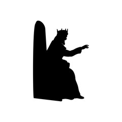 King gives the decree. King Herod Nativity. Vector illustration