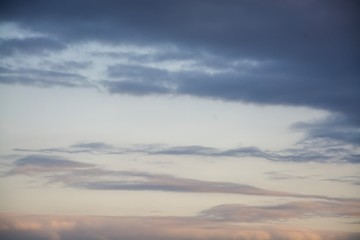 Cloudy sunset sky over the Turkish mountains