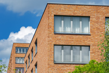 Modern residential architecture close up