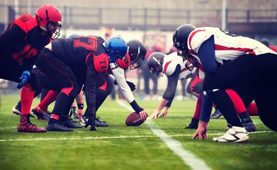 Fotobehang professional american football players ready to start © .shock