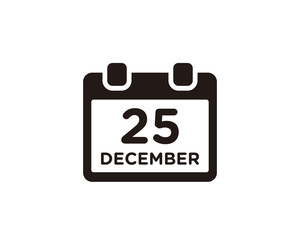 Christmas calendar icon symbol vector