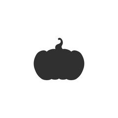 Pumpkin silhouette vector illustration. Pumpkin - a symbol of the holiday Halloween