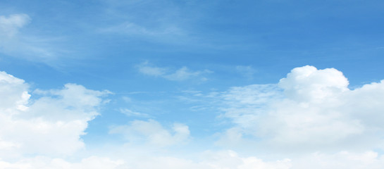 Empty white cloud on blue sky