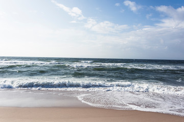 View of beach and clouds