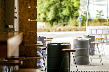 Beer bar brewery interior in the garage