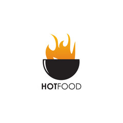 Food logo design with using bowl icon vector template