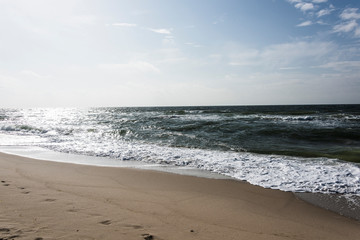 View of beach and clouds