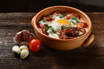 Spanish tapas style octopus, pulpo a la gallega