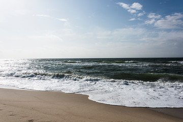 View of beach and clouds